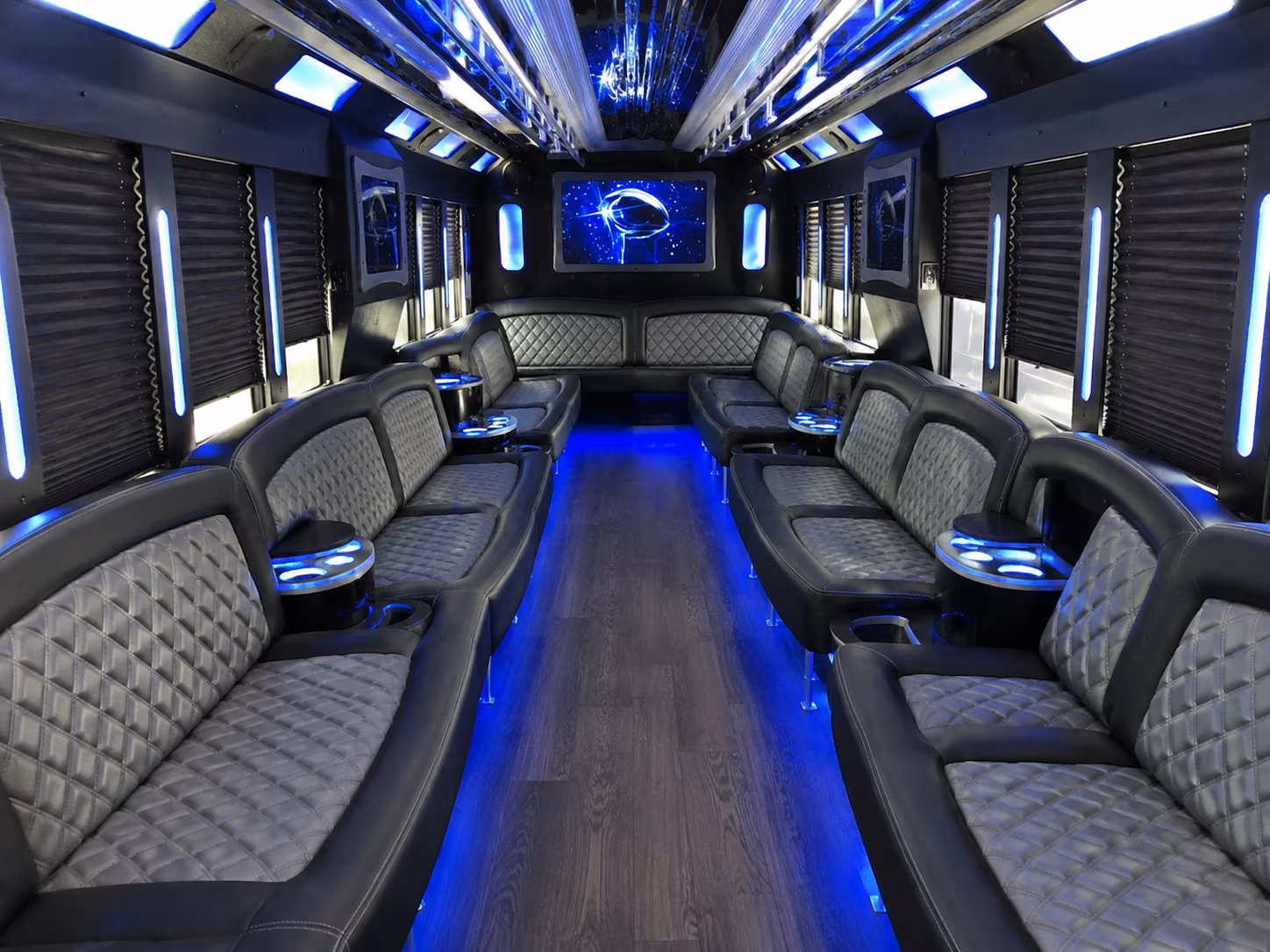 sports fan party buses for tailgates rodeos and indoor football